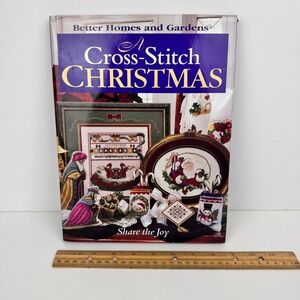 Vtg 1997 Better Homes Gardens Cross Stitch Christmas Share the Joy Book